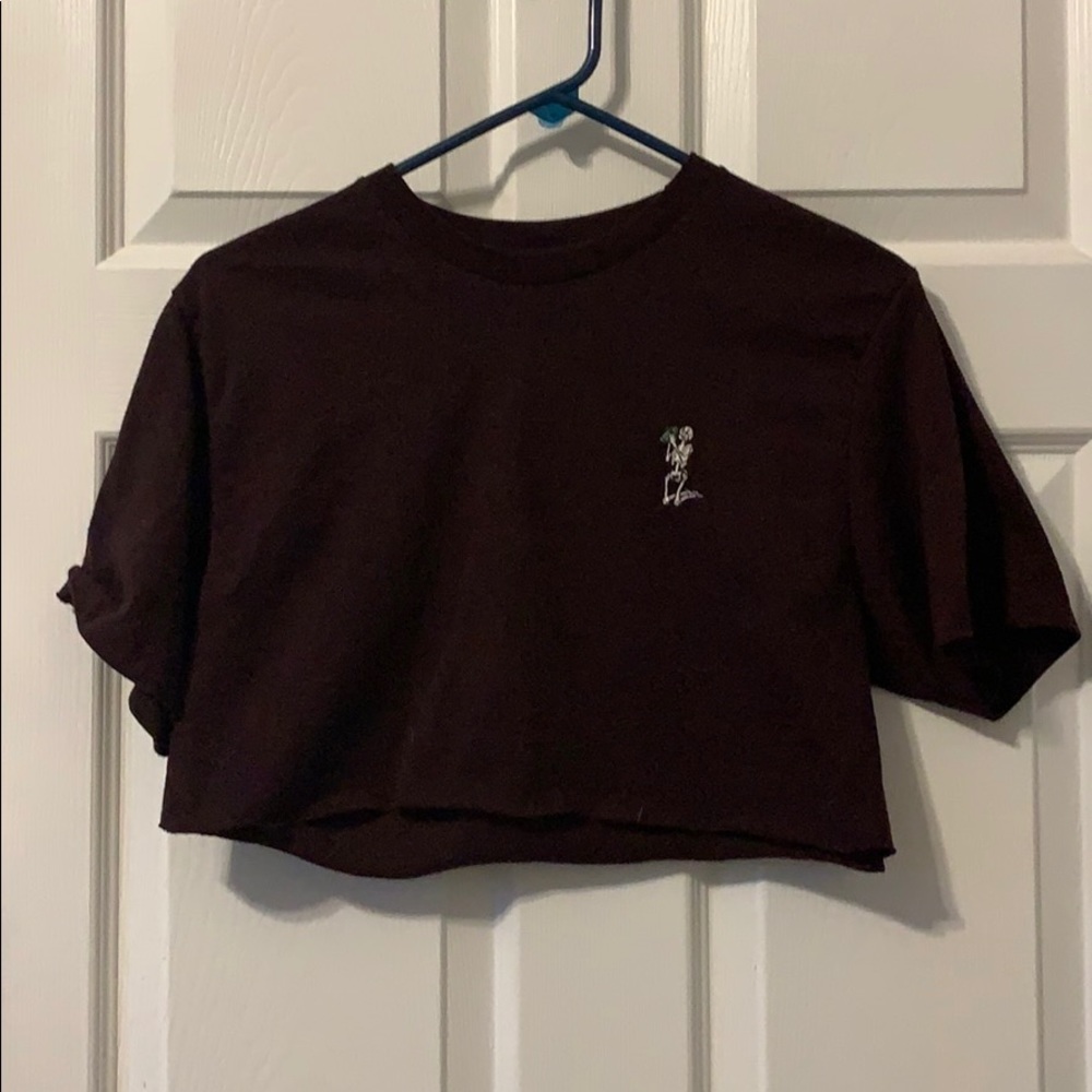 Maroon crop top